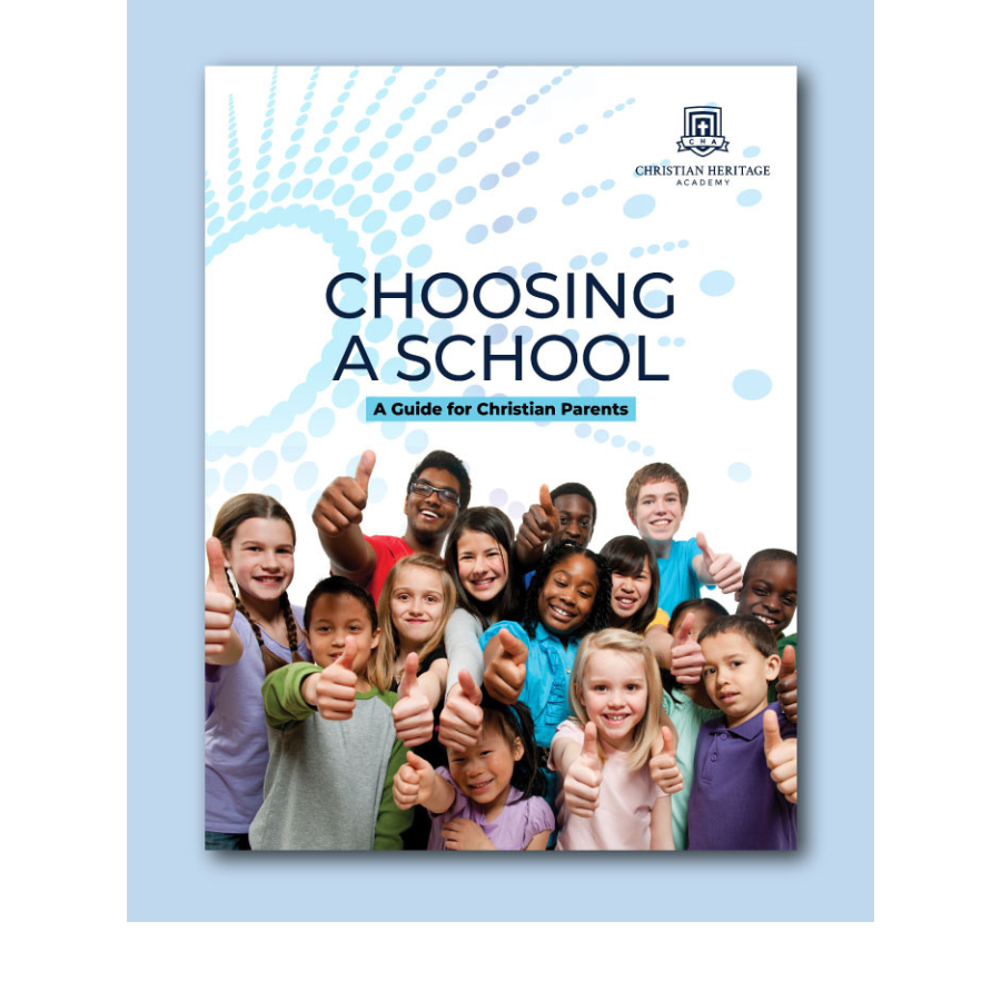 Choosing a School A Guide for Christian parents cover photo with happy students giving thumbs up